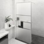 vidaXL Paravan duș walk-in cu raft crom 80x195 cm sticlă ESG/aluminiu (3185493)