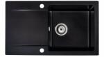 SINK Quality Mosogató Quality Ferrum, konyhai gránit mosogató 770x450x190 mm + szifon, fekete, SKQ-FER. C. 1KDO. X (SKQ-FER.C.1KDO.X)