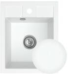 SINK Quality Mosogató Quality Ferrum 40, konyhai gránit mosogató 400x500x195 mm + szifon, fehér, SKQ-FER. W. 1K40. X (SKQ-FER.W.1K40.X)