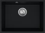 SINK Quality Mosogató Quality Crypton 60, gránit konyhai mosogató 535x400x205 mm + króm szifon, fekete, SKQ-CRY. C. 1KBO. 60. X (SKQ-CRY.C.1KBO.60.X)