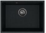 SINK Quality Mosogató Quality Crypton 60, konyhai gránit mosogató 535x400x205 mm + fekete szifon, fekete foltos, SKQ-CRY. B. 1KBO. 60. XB (SKQ-CRY.B.1KBO.60.XB)
