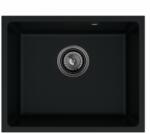 SINK Quality Mosogató minőségi Crypton 55, gránit konyhai mosogató 460x375x205 mm + fekete szifon, fekete, SKQ-CRY. C. 1KBO. 55. XB (SKQ-CRY.C.1KBO.55.XB)