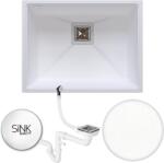 SINK Quality Mosogató Minőségi Argon 60, konyhai gránit mosogató 550x420x225 mm + króm szifon, fehér, SKQ-ARG. W. 1KBO. 60. X (SKQ-ARG.W.1KBO.60.X)