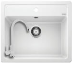 BLANCO 523334+BZA4W - Blanco Legra 6 gránit mosogató 585X500 fehér + FERRO ZUMBA BZA4W csaptelep flexibilis kifolyócsővel fehér szett (523334+BZA4W)