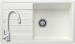 BLANCO 523328+BZA4W - Blanco Legra XL 6 S gránit mosogató fehér 860X500 + FERRO ZUMBA BZA4W csaptelep flexibilis kifolyócsővel fehér szett (523328+BZA4W)
