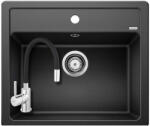 BLANCO 523332+BZA4B - Blanco Legra 6 gránit mosogató 585X500 antracit + FERRO ZUMBA BZA4B csaptelep flexibilis kifolyócsővel fekete szett (523332+BZA4B)