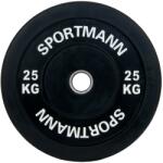 Sportmann Greutate Bumper Plate SPORTMANN - 25 kg / 51 mm - Negru (SM1255-1) - esell