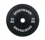 Sportmann Greutate Cauciuc Bumper Plate SPORTMANN - 20 kg / 51 mm - Negru (SM1254-1) - esell