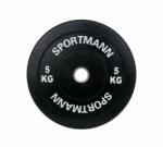 Sportmann Greutate Cauciuc Bumper Plate SPORTMANN - 5 kg / 51 mm - Negru (SM1251-1) - esell
