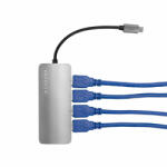 Caruba Caruba, Hub USB-C Premium, 4 porturi, Space Gray
