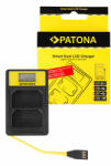  Incarcator smart Dual USB LCD Patona pentru 2 acumulatori Sony NP-FZ100 Incarcator baterii