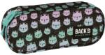 DERFORM Penar copii cu un compartiment, formă ovală, design Rainbow Cat Penar