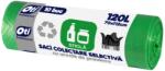 OTI Saci Menajeri OTI pentru Colectare Selectiva, Sticla, Capacitate 120L, 70x110 cm, 10 Buc Rola, Culoare Verde, Articole Menaj (021327)