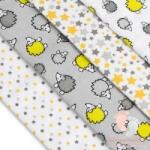 T-TOMI Puha textil pelenka - sünis csillagos 4 db