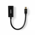 Nedis Mini DisplayPort kábel | DisplayPort 1.2 | Mini DisplayPort Dugasz | HDMI Kimenet | 21.6 Gbps | Nikkelezett | 0.20 m | Kerek | PVC | Fekete | Papírfüles (CCGT37650BK02)
