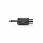 Nedis Mono audio adapter | 3.5 mm Dugasz | RCA Aljzat | Nikkelezett | Egyenes | ABS | Fekete | 10 db | Műanyag Zacskó (CAGP22965BK)