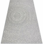 My carpet company kft Fonott sizal flat szőnyeg 48832637 Körök, pontok szürke / krém 140x200 cm (B1457)