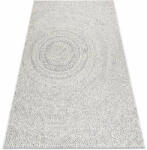 My carpet company kft Fonott sizal flat szőnyeg 48832367 Körök, pontok krém / szürke 140x200 cm (B1456)