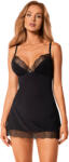 Obsessive Bella Rou Chemise & Thong Black M/L