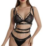 STD Sistem Harness Seductive Straps, Piele Ecologica, Negru, S-L