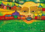 Bluebird Puzzle 60257 - Hundertwasser - Irinaland over the Balkans, 1969 - 1000 db-os puzzle (60257)