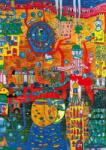 Bluebird Puzzle 60258 - Hundertwasser - The 30 Days Fax Painting, 1996 - 1000 db-os puzzle (60258)