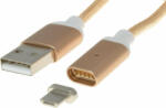 PremiumCord Magnetic microUSB Charging Cable Gold Aur 1 m Cablu USB (KU2M1FGO)