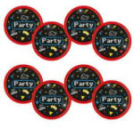 Decorata Party Papírtányér 18cm 8db Gamer, Gaming (LUFI134881)