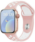 Apple Watch rózsaszín-fehér sport szilikon szíj 38/40/41mm