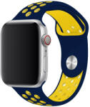 Apple Watch kék-sárga sport szilikon szíj 38/40/41/42 (series10)mm