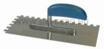 BauTool inox rozsdamentes glettelő fa nyéllel - 130 x 280 mm, 12 mm-es fogakkal (9130/S12)
