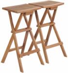 vidaXL Scaune de bar pliabile, 2 buc. , lemn masiv de tec (44727)