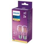 Philips KÉSZLET 2x LED Izzó VINTAGE Philips A60 E27/4, 3W/230V 2700K 8718699664640 (P5415)