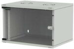 Deckro Cabinet Metalic Deckro 9U 540x400, de perete, dezasamblat, usa fata sticla, Gri (DSOB544009UG1)