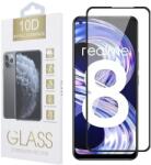 realme 8 4G / 8 Pro üvegfólia, tempered glass, előlapi, 10D, edzett, hajlított, fekete kerettel