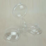  Ajándéktartó szétválasztható gömb műanyag lapos 7*7*2, 5cm 5db/cs (CCR7956)