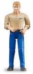 BRUDER - figurina barbat cu pantaloni albastri (BR60006)