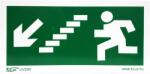 Kö-Jó Tábla utánvilágítós öntapadós menekülési irány balra le 200x100 UV200 (MJ015)