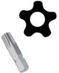 Genius Tools Bit ötágú torx T-08 30 mm lyukas Genius (5008)