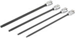 Laser Tools Rátűzőkulcs készlet 1/2" 4 db-os gömbvég extra hosszú 288 mm 5-6-8-10 mm (LAS-6711)