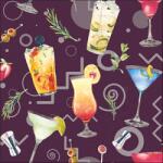 Ambiente Cocktail Party Aubergine papírszalvéta 33x33cm, 20db-os - szep-otthon