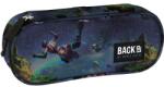 DERFORM BackUP tolltartó fiúknak, ovális, cipzáras, SPACE FANTASY