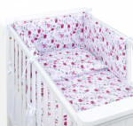 MT Textil MTT 3 részes ágyneműhuzat szett (100x135cm) - Rózsaszín árvácskák - babylion