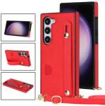  Husa de protectie NEA cu curea pentru Samsung Galaxy S23 Plus 5G rosie