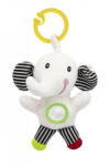 BabyJem Jucarie cu vibratii pentru bebelusi babyjem, elefantel din plus, 6 luni+ (culoare: alb / negru) (BJ_8331)