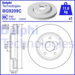 DELPHI Disc frana DELPHI BG9209C (BG9209C) - automobilus