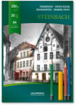 Aurora Bloc desen A4, 20 file - 250g/mp, AURORA Steinbach - carton alb (BL17) - vexio