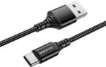 BOROFONE USB la USB Type-C BX54 Ultra bright, 1 m, 2.4A, Negru (cb/Bor/TypC/BX54/1m/n/bl) - vexio
