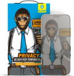 Mr. Monkey Folie Protectie Ecran Mr. Monkey Glass pentru Apple iPhone 13 Pro Max, Sticla securizata, Full Face, Full Glue, 5D, Strong Privacy, Neagra (fol/ec/mr./ai13PM/st/fu/5d/ne) - vexio