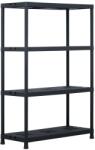 vidaXL Raft de depozitare, negru, 90 x 40 x 138 cm, plastic, 220 kg (45679) Raft